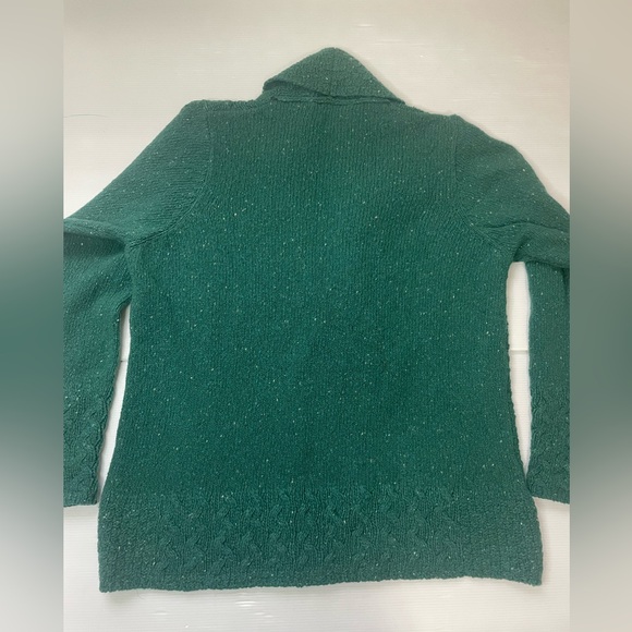 Islander Merino Wool and Cashmere Blend One-Button Cardigan Made In Ireland LG - Picture 5 of 6